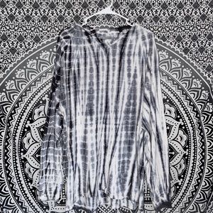 White Tie Dye Long Sleeve Shirt